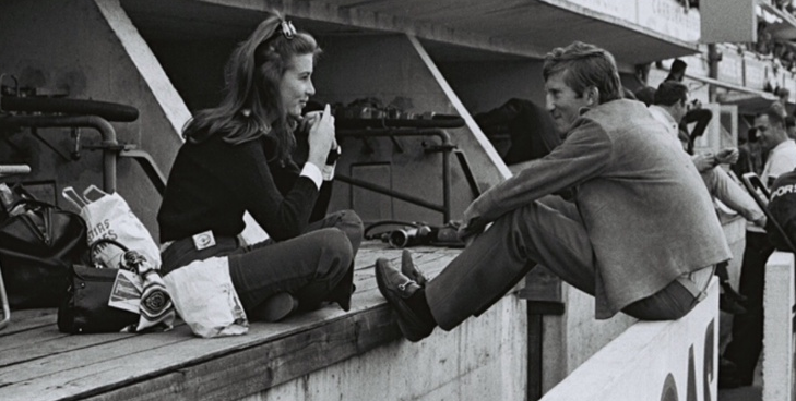 Jochen Rindt and Nina Lincoln, daughter of Curt Lincoln whom he married in 1967 (Le Mans 24H 1967)