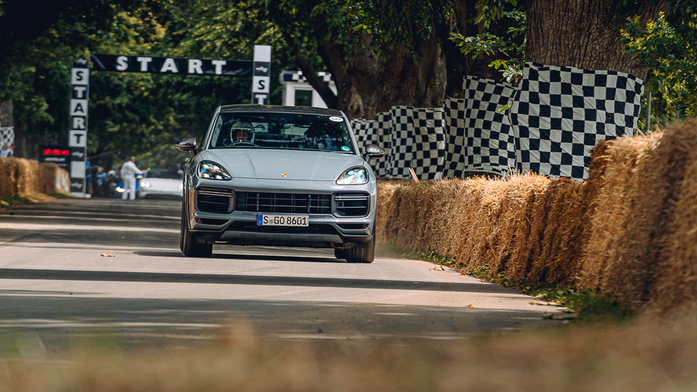 photo of Porsche at the 2021 Goodwood FOS with public debut of the Porsche Cayenne Turbo GT image