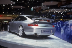 The first Porsche 911 GT3 making its debut at the Automobil Salon in Geneva in 1999.