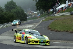 2006: Lucas Luhr, Timo Bernhard, Mike Rockenfeller and Marcel Tiemann win the 24 Hours Nuerburgring with Porsche 911 GT3 (996).