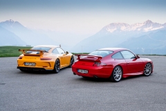 20 years of the Porsche 911 GT3, from the first (996.1) to the latest version (991.2)