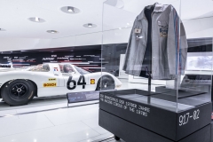 Various exhibits represent the Porsche 917’s success in racing. Various exhibits represent the Porsche 917’s success in racing.