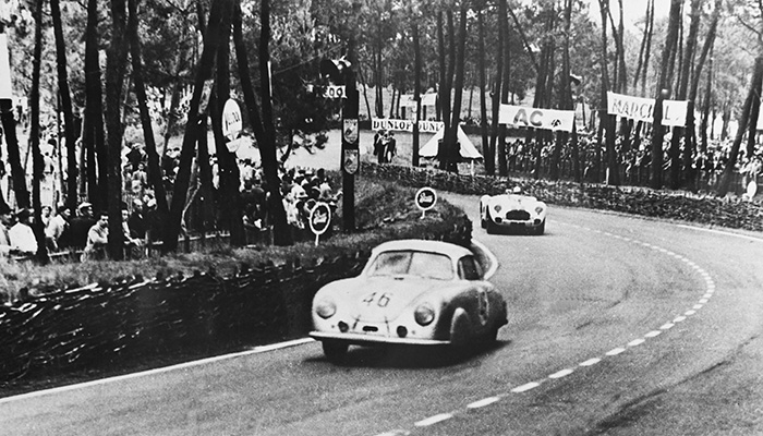 Auguste Veuillet and Edmond Mouche in the Porsche 356 Gmund SL later bought by John von Neumann